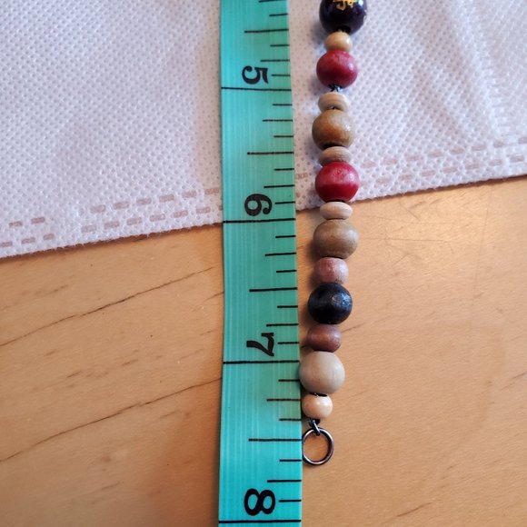 7.5" Wood Bead Strand Artisan Bracelet Simple NWT - Picture 3 of 3